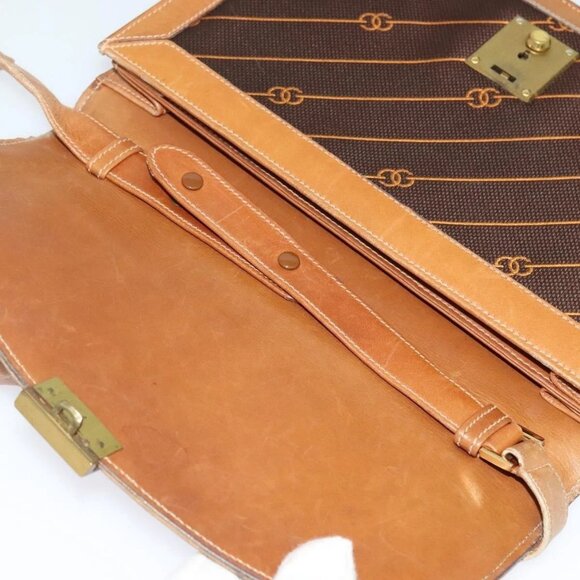 GUCCI Shoulder Bag Canvas Leather Brown Gold Auth ep9840 - Picture 8 of 16